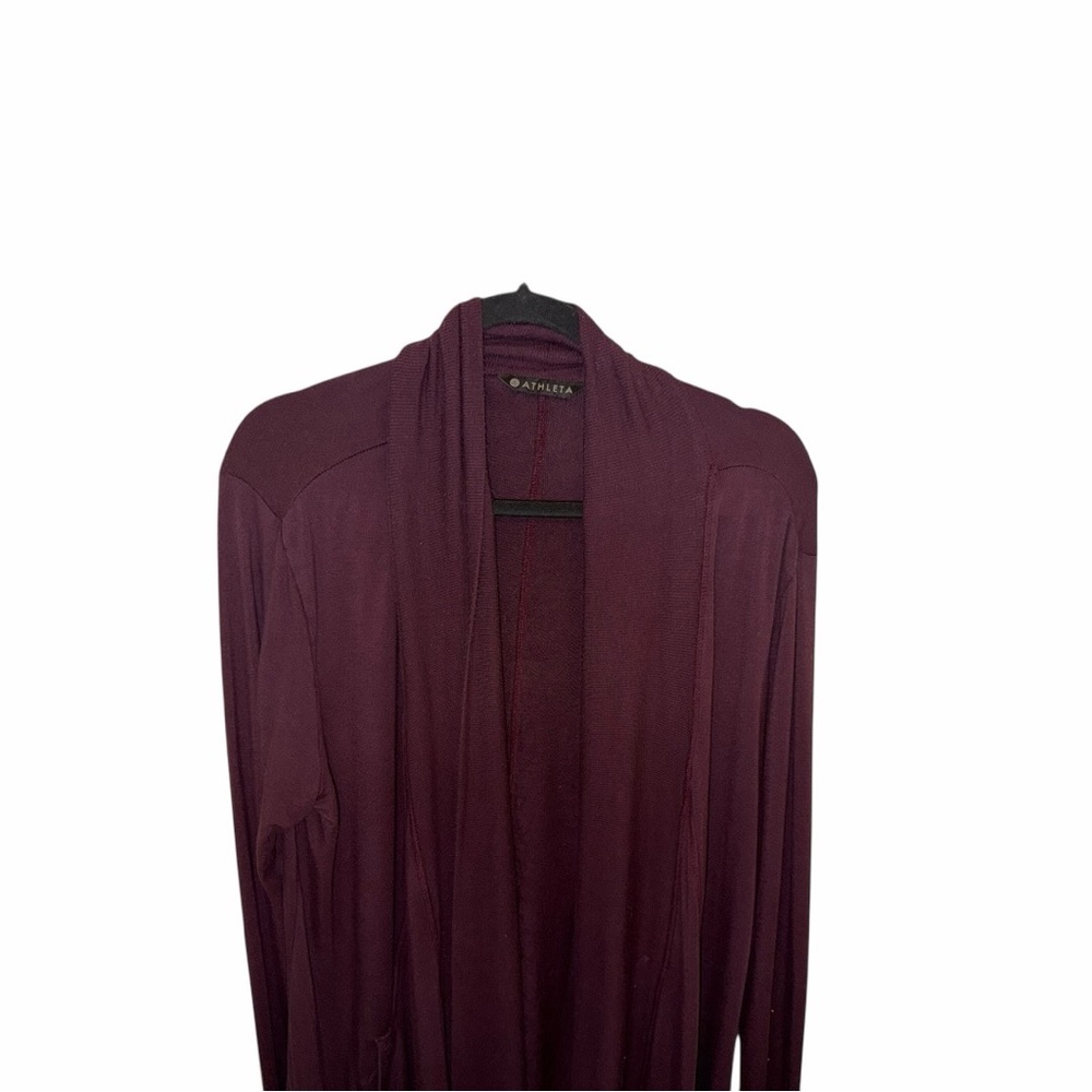 Athleta Open-Front Drape Cardigan - Plum - Picture 10 of 15